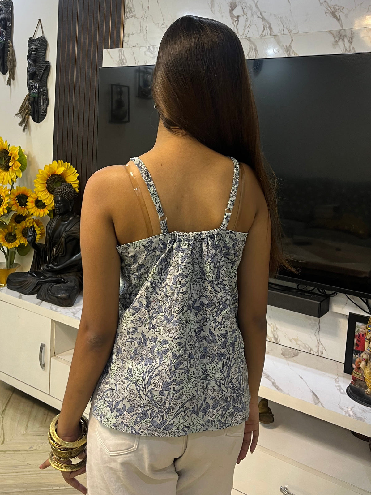 Flowery blue