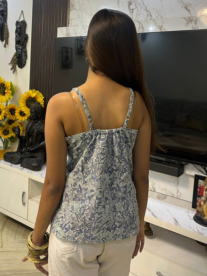 Flowery blue