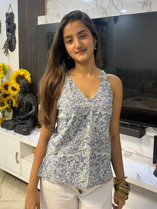 Flowery blue